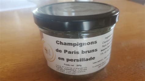 Champignons de paris bruns en persillade g Les P tits Chap ô