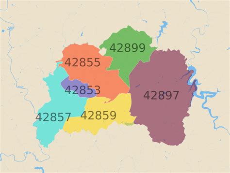 Remscheid Postleitzahlen Karte AtlasBig