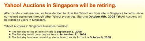sg yahoo auction closing  im knight