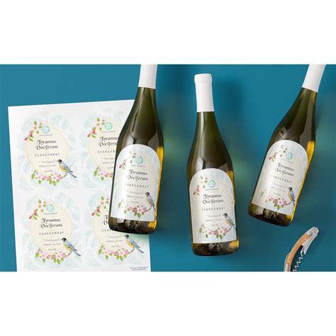 Avery Water Resistant Wine Labels White Arched X