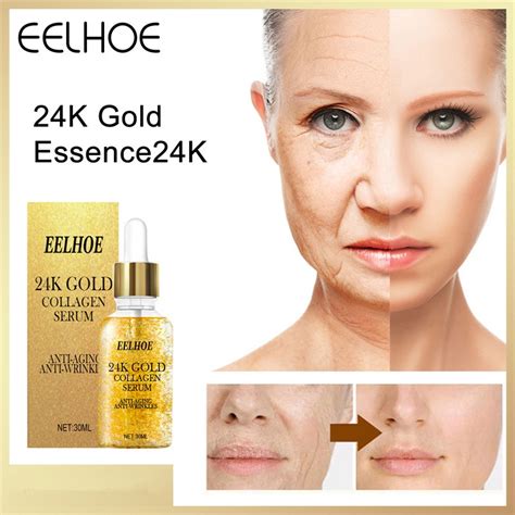 Eelhoe 24k Gold Collagen Serum Hyaluronic Acid Whitening Anti Wrinkle