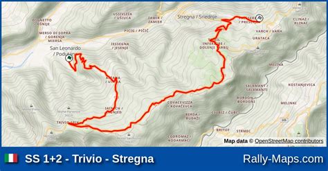 SS 1 2 Trivio Stregna Stage Map Rally Alpi Orientali Historic