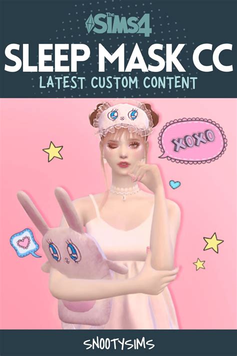 Sims 4 Sleep Mask Latest Custom Content And Mods Sims 4 Sims 4 Cc Eyes
