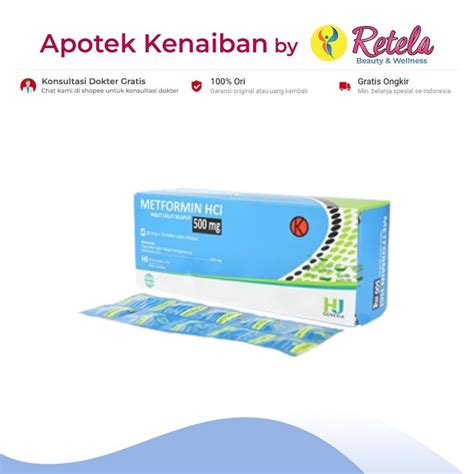Jual Metformin 500mg 1 Strip 10 Tablet Shopee Indonesia