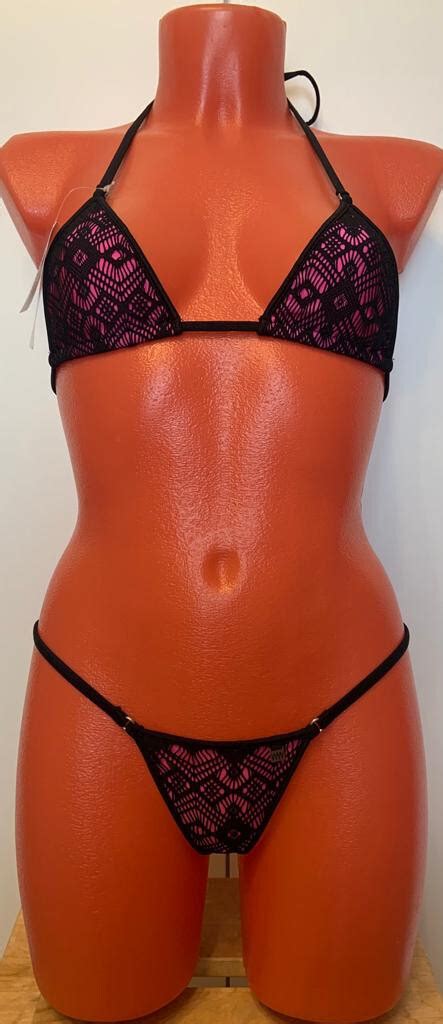 Wicked Weasel Womens Sexy Micro Bikini Thong G String Lingerie Set Size S FLUF