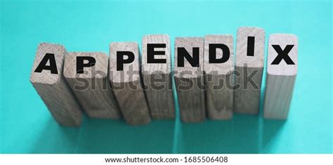 Appendix Word Written On Wood Block Stock Photo Edit Now