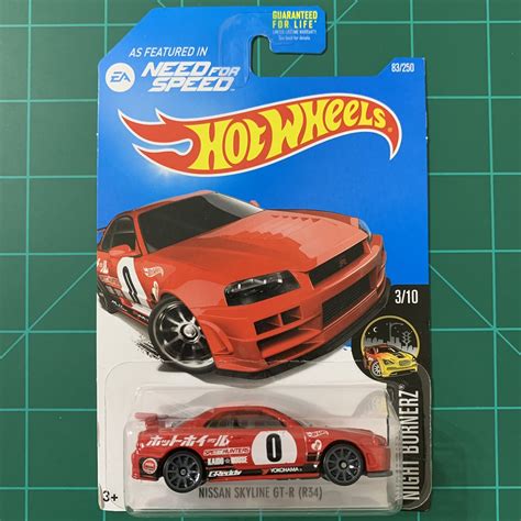Hot Wheels Nissan Skyline GT R R Red Need For Speed Edition Night Burnerz EBay