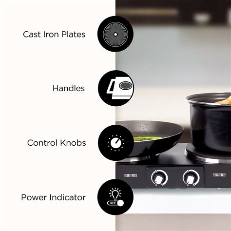 Buy Duronic Hot Plate Hp Bk Table Top Cooking W Black Steel Electric Double Hob With