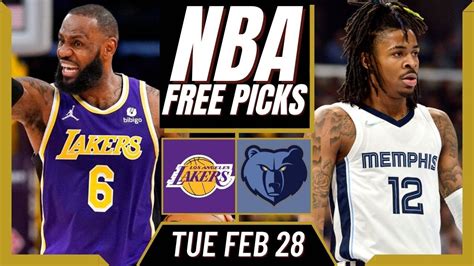 Free Nba Picks Today Lakers Vs Grizzlies Nba Best Bets