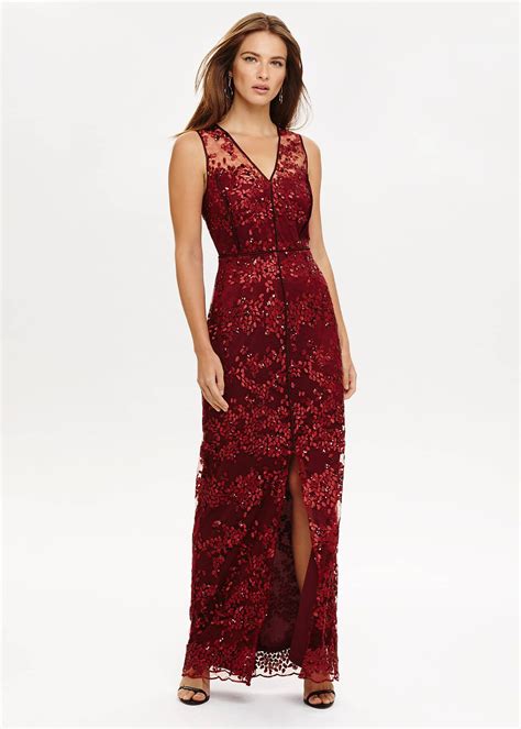 Jolene Sequin Lace Maxi Dress | Phase Eight UK