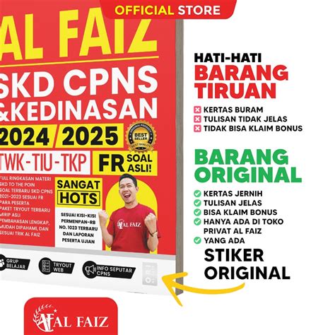 Jual Buku Al Faiz Skd Cpns Berdasarkan Soal Asli Shopee