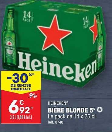 Promo Bière Blonde 5 Heineken chez Aldi iCatalogue fr