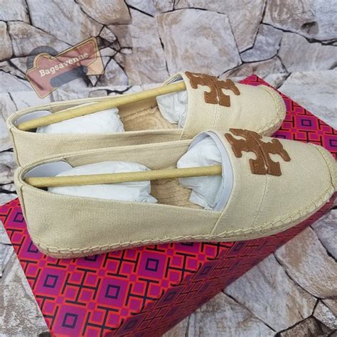 Tory Burch Shoes Weston Espadrille Flat Canvas Calf Leather Dulce