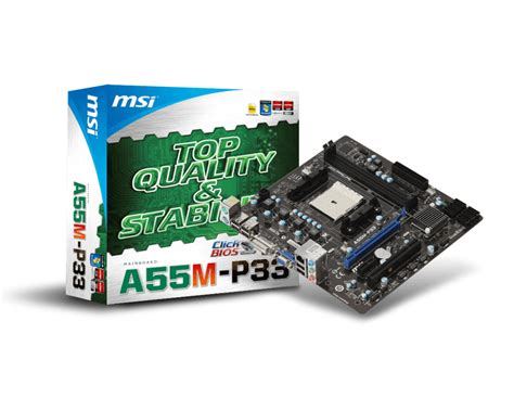 Specification A55M-P33 | MSI Global - The Leading Brand in High-end ...