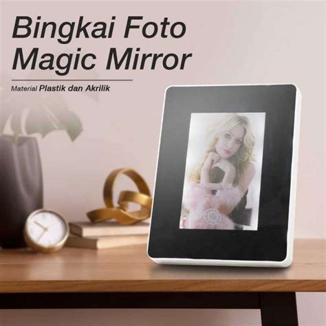 Jual Inara Bingkai Foto Cermin Photo Frame Magic Mirror Square With