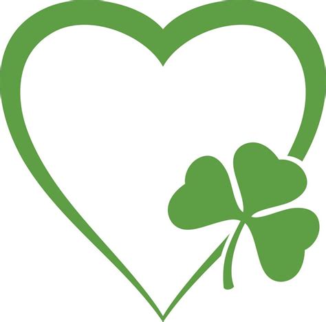 Klee Herz Kleeblatt Symbol St Patrick S Day Design Vektor