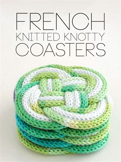 Use French Knitting To Make Cute Knotted Coasters Knitting