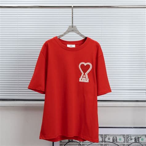 Футболка AMI, размер 46, цвет красный - купить по выгодной цене в ...