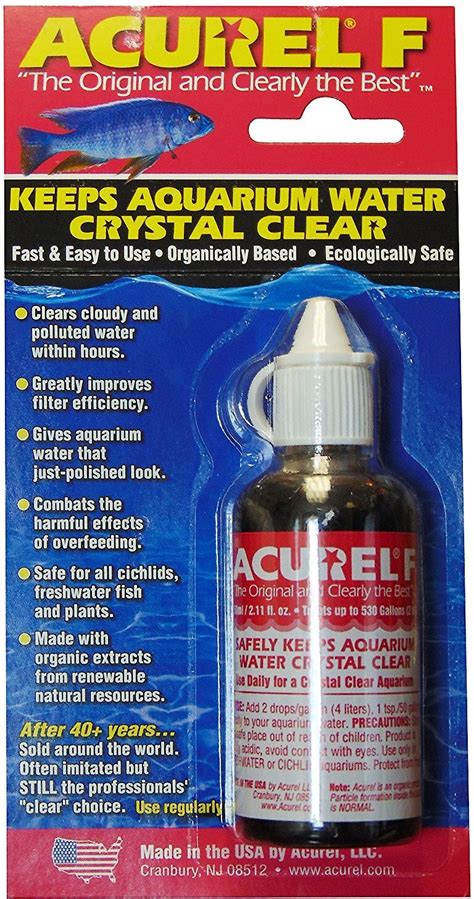 Acurel F Aquarium Water Clarifier 50 Ml Bottle