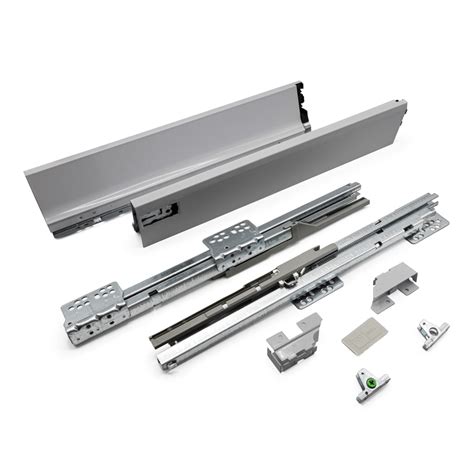 Ящик TEN полного выдвижения (набор) серый, высота / глубина: 90/450 ...