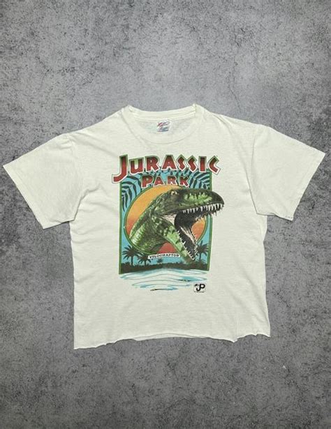 Vintage 1993 Vintage Jurassic Park Velociraptor Dinosaur Raptor Tee Grailed