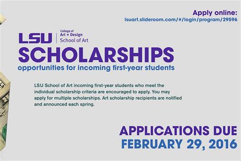 2016 lsu scholarships in art