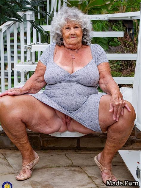 Porn Image Of Gigantic Boobs Thick Thighs Woman Nude Photo White Hair Ssbbw Created By AI