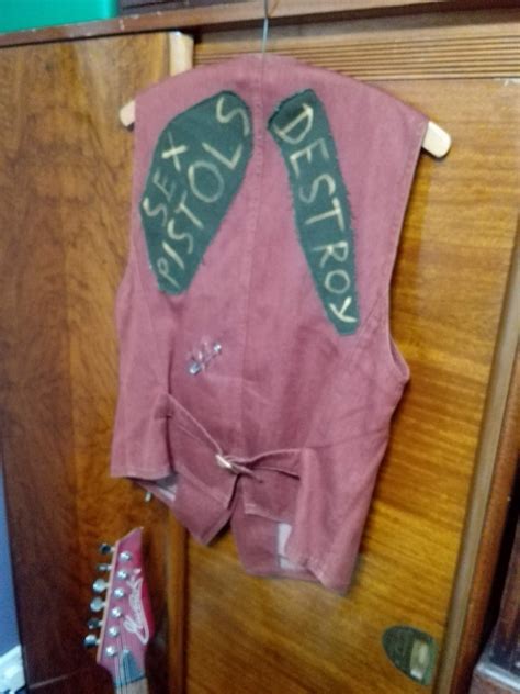 Sex Pistols Punk Rock Waistcoat Vintage Designer Pistols Patches And Badges Destroy Rip Sid
