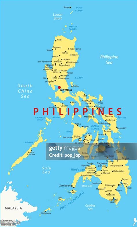 Philippines Map Vector Colored Map Of Philippines High Res Vector