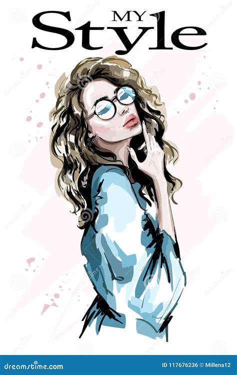 Beau Portrait Tir Par La Main De Jeune Femme Fille Blonde Mignonne De Cheveux Boucl S Madame De