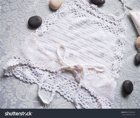 One Crochet Bikini Sexy Woman Wear Stock Photo 675989302 Shutterstock