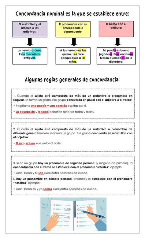 Guía de trabajo Concordancia gramatical 8 profe social