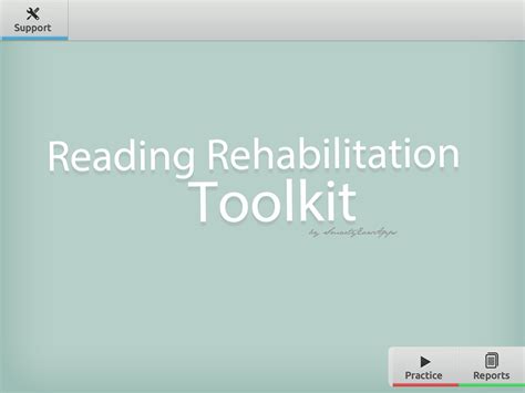 Introducing Reading Rehabilitation Toolkit App Speech Time Fun