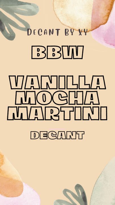 Bbw Vanilla Mocha Martini Dcant Lazada Ph
