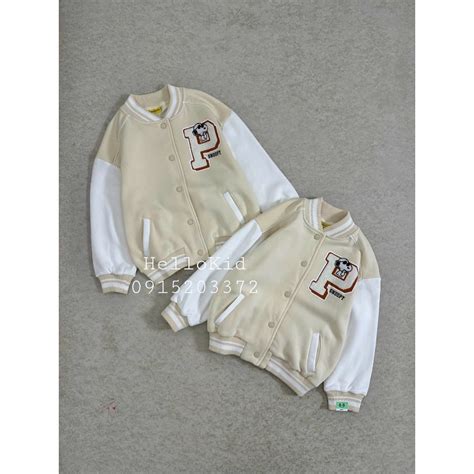 Áo bomber nude P snoopy thêu đắp cho bé Shopee Việt Nam