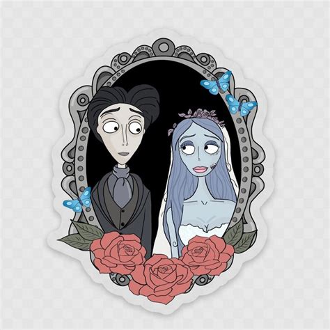 The Corpse Bride Sticker Vinyl Sticker Tim Burton Cartoon Etsy