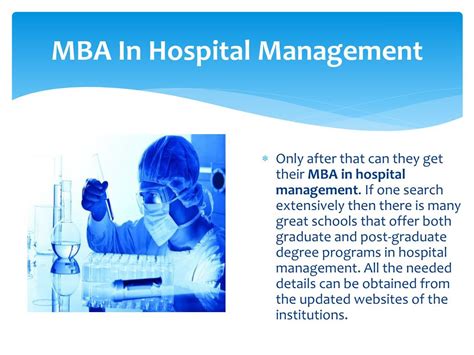 Ppt Mba In Hospital Management For Career Prospective Powerpoint
