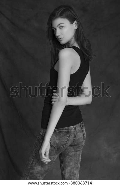 Brunette Sexy Fashion Model Long Hair Stock Photo Shutterstock