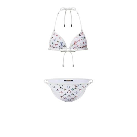 Louis Vuitton Vintage Floral Monogram Bikini White For Women 1AALTX MassToneUS