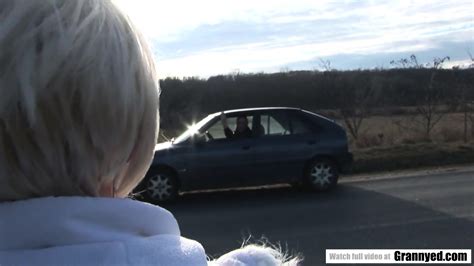 Blonde Granny Get Fucked Near The Road