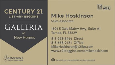 Mike Hoskinson Realtor Century 21 List With Beggins Tampa Florida