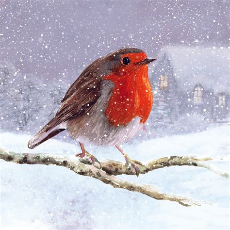 Village Robin Christmas Card 10 Pack Versus Arthritis