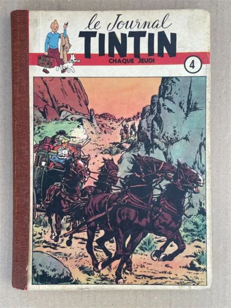 TINTIN RECUEIL ALBUM N4 années 1949 1950 reliure numéros 52 à 68 EUR