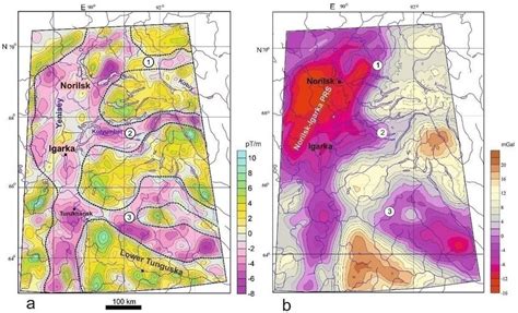 norilsk igarka paleorift  maps    vertical derivative  scientific