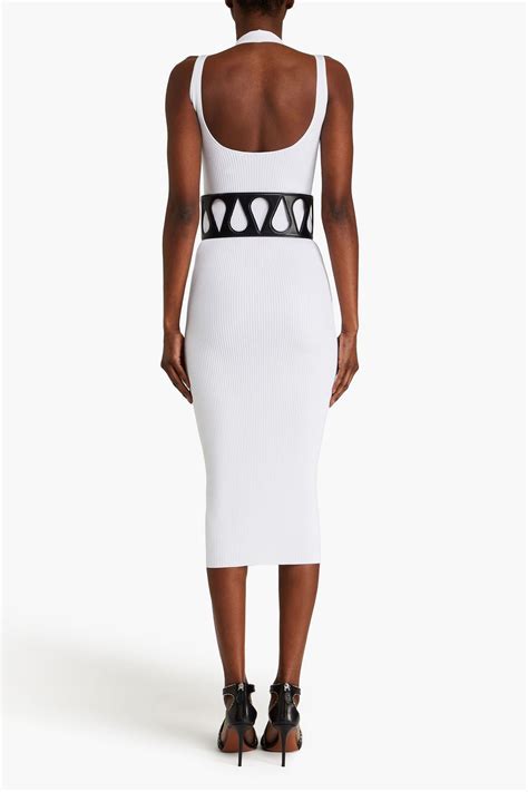 AlaÏa Ribbed Knit Halterneck Midi Dress The Outnet