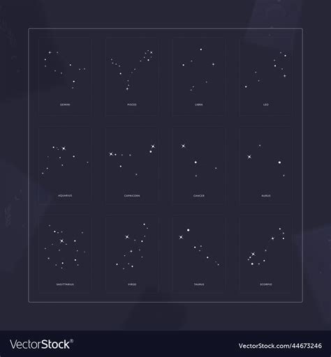 Set of constellations the northern Royalty Free Vector Image