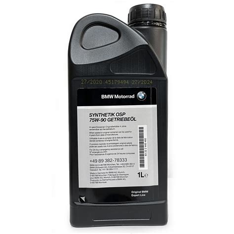 BMW Motorrad Genuine Synthetic OSP Transmission Oil 75W90 1 Litre ...