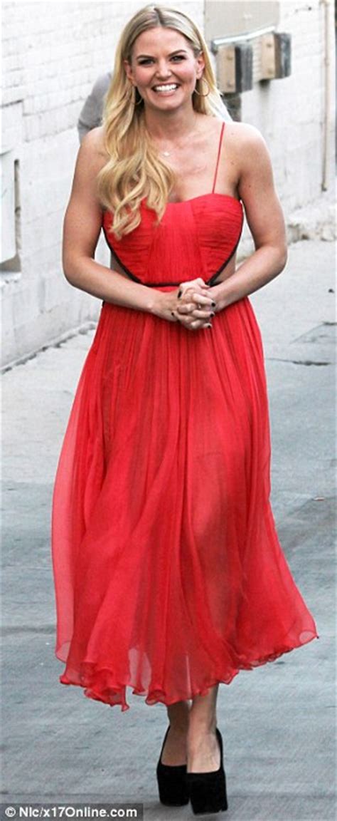 Jennifer Morrison Displays Plenty Of Flesh In A Sheer Coral Gown After THAT Naked Photo