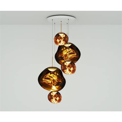 Tom Dixon Official Melt LED Gold Large Round Pendant System