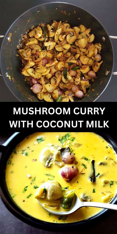 Indian mushroom curry with coconut milk